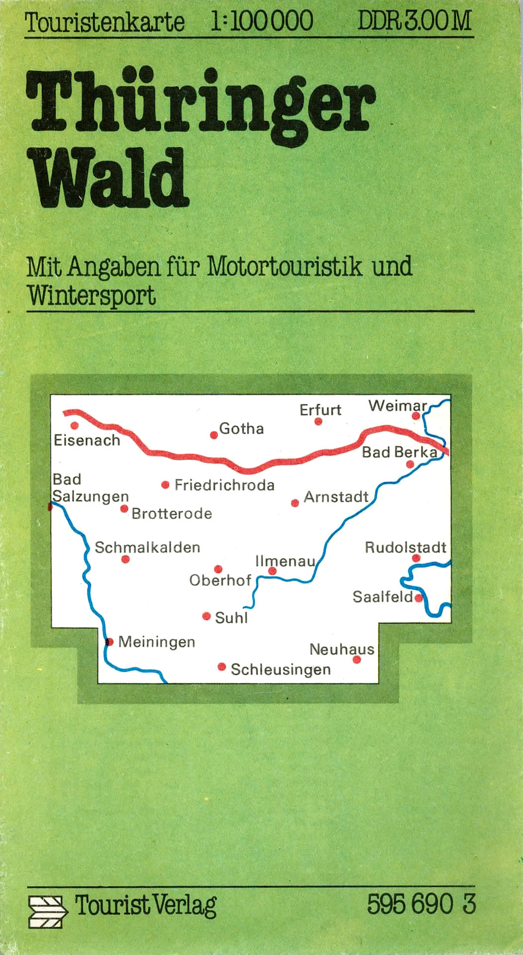 Touristenkarte Thüringer Wald